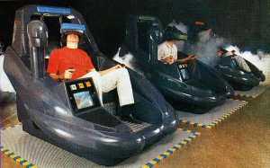 VR gaming, In arcades developed by Virtuality group, 1991.